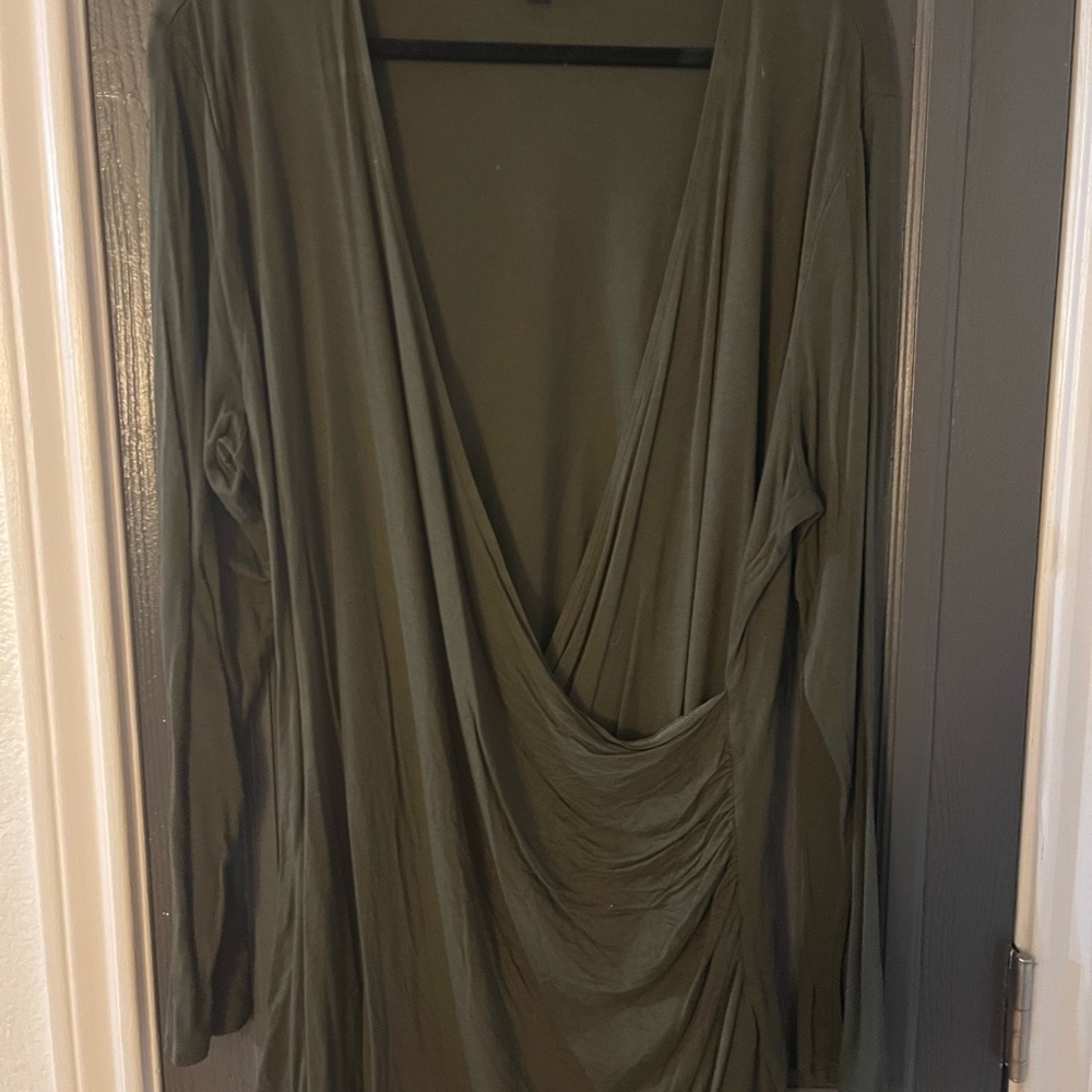 Universal Standard Army Green Long Sleeve Top